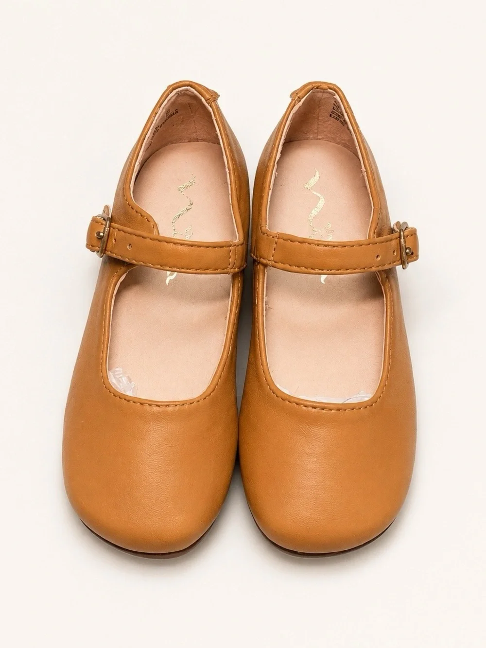 NWT Nina Bonnett Tan Leather Mary Jane Shoes Toddler 7.5 EU 24